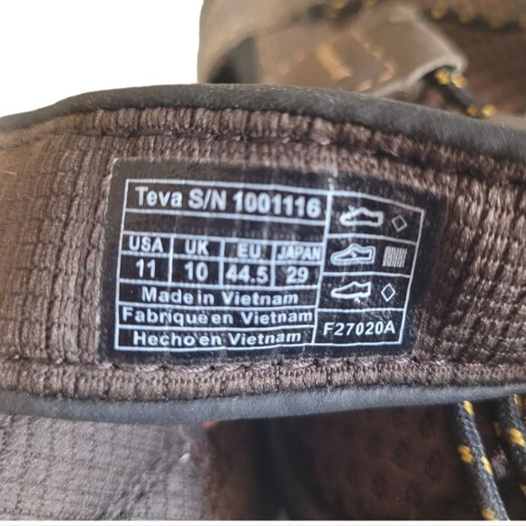 Teva Forebay Fisherman Sandal Shoe Size 11 Men’s Brown Hiking Adjustable 1001116 main image 5